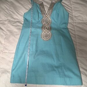Lilly Pulitzer Turquoise Dress with Metallic Accents